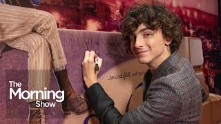 Timothee Chalamet makes surprise Wonka red carpet appearance in Toronto [upl. by Alilahk36]