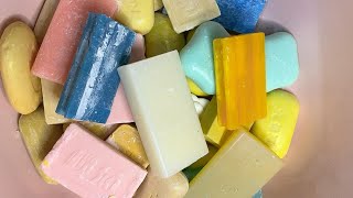 ASMR cutting dry soapoddly carving soapsatisfying relaxing crunchy soundsCrushing soap ASMR 3046 [upl. by Viddah]