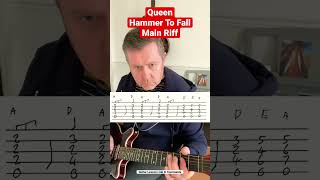 Queen Hammer To Fall Main Guitar Riff Tab [upl. by Ellehcem403]