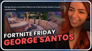 BEST CLIP FROM FORTNITE FRIDAY  GEORGE SANTOS FORNITE STREAM  DENIMS REACTS [upl. by Derrik847]