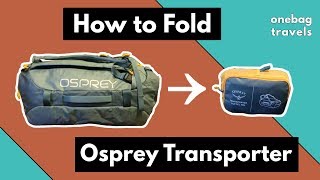 How to Fold Osprey Transporter Into Original Pocket [upl. by Byrom341]