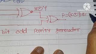 Q328  three bit parity generator and four bit parity checker construction with kmaps kmaps [upl. by Hengel]