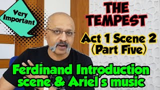 Ferdinand and Ariels Music  The Tempest  Act 1 Scene 2 Explanation Video 5 [upl. by Nell]