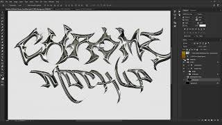 Realistic 3D Metal Chrome Text Effect  Logo Style [upl. by Loria]