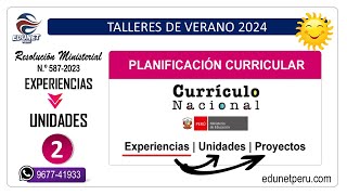 Planificación Curricular 2024  02  RM 5872023  MINEDU [upl. by Einnok]