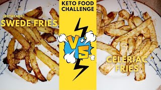 KETO fries Celeriac vs swede rutabaga air fryer chipsfries potato alternative low carb life [upl. by Breeze]