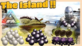 Easy Black Pearl  Silica Pearl  Oil  Chitin in The Island in ARK Survival Evolved [upl. by Maressa]