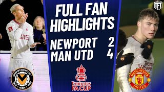 UNITED ESCAPE EMBARRASSMENT Newport 24 Manchester United FA Cup Highlights [upl. by Ainex]