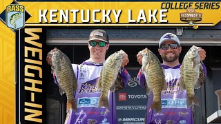 COLLEGE Day 1  2 weighins at Kentucky Lake [upl. by Pappano]