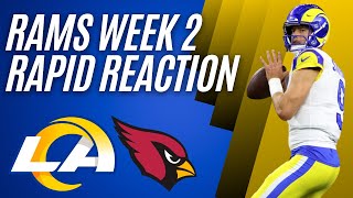 Rams left in SHOCK following BLOWOUT loss to Cardinals [upl. by Ateuqirne192]