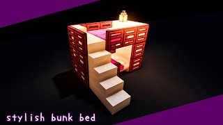 マイクラ オシャレでかわいい2段ベッドの作り方！ How to build a stylish bunk bed minecraft tutorial建築スイッチ統合版 [upl. by Jo-Anne934]