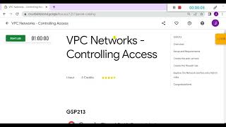 VPC Networks  Controlling Access  qwiklabs GSP213 [upl. by Oirasor974]