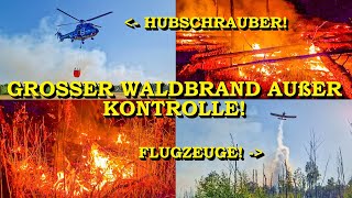 GROSSER WALDBRAND AUßER KONTROLLE ÜBER 35 HEKTAR BRENNEN  FEUERWEHR  LÖSCHFLUGZEUGE  JÜTERBOG [upl. by Slohcin]