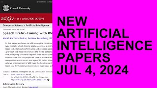 Hella Brand New AI Papers  July 5 2024 [upl. by Dickman]