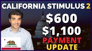 California 600 Stimulus Check Update 600 1100 Golden State Stimulus Check When Payment Coming [upl. by Wie]