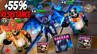 Resistance WORKS Tanky High RES Team with Belial in Summoners War [upl. by Tandy897]