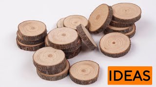 Look What I Made With Wooden Log Slices 2 Great Ideas [upl. by Ramaj]