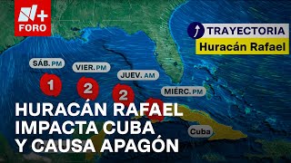 Huracán Rafael toca tierra como categoría 3 en Cuba y provoca apagón en la isla  A Las Tres [upl. by Assirialc]