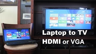 How to connect Laptop to TV using HDMI Cable or VGA Cable  Fast amp Easy [upl. by Elset194]