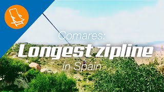 The longest zipline in Spain  Comares [upl. by Ahtnahc492]