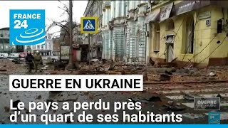 Ukraine  la population a diminué de plus de huit millions depuis l’invasion russe selon lONU [upl. by Ramej]