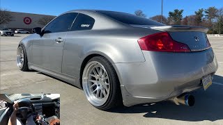 G35 Coupe With Tomei Exhaust Motordyne Art Pipes and Z1 Y Pipe POV Driving [upl. by Lehcar]