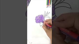 How to draw Periwinkle flower step by step  easy idea drawing for kids [upl. by Hube]