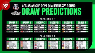 Predictions Draw Results AFC Asian Cup 2027 Qualifiers Group Stage [upl. by Valerye]