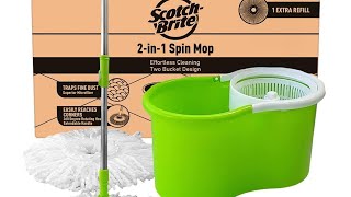 Scotch Brite 2 in 1 Bucket Spin Mop [upl. by Kcirevam944]