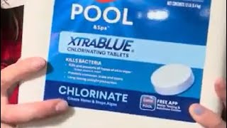 CLOROX PoolampSpa XtraBlue 3” Chlorinating Tablets Kills Bacteria amp Stops Algae Review [upl. by Gnoud]