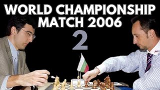 Veselin Topalov vs Vladimir Kramnik  World Championship Match 2006  Round 2 [upl. by Saenihp]