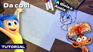 Come disegnare Gioia e Ansia di INSIDE OUT [upl. by Rekoob256]