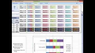 Kontingenztabelle und Streifendiagramm mit Microsoft Excel 2007 [upl. by Haiel]