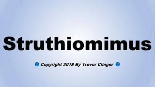 How To Pronounce Struthiomimus [upl. by Eicnarf]