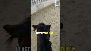 🙈🐎 When You Lose Your Stirrups Cantering shorts horseriding horse [upl. by Selrac61]