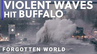 Giant Waves Hit Buffalo NY During Storm [upl. by Annairdua906]