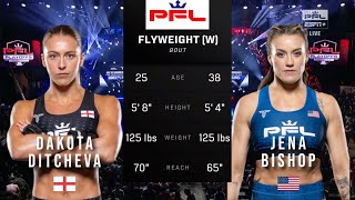 DAKOTA DITCHEVA VS JENA BISHOP FULL FIGHT PFL [upl. by Leddy]