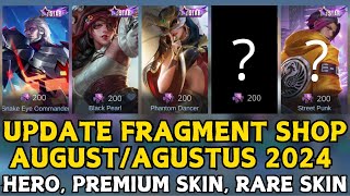 UPDATE FRAGMENT SHOP AUGUSTAGUSTUS 2024  MOBILE LEGENDS [upl. by Sheelah]