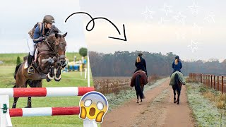 Met een 4 EVENTING PAARD op BUITENRIT  felinehoi VLOGMAS 297 [upl. by Etaner]