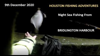 Sea Fishing at night on Bridlington Harbour [upl. by Irafat298]