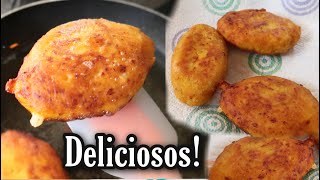 PLÁTANOS RELLENOS DE QUESO plátanos fritos receta con 3 ingredientes [upl. by Kalli]