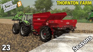 LIME SPREADER HOPPER EXPANSION Thornton Farm Timelapse  FS19 Ep 23 [upl. by Namra]