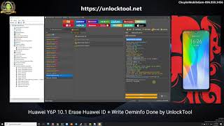 Huawei Y6P MEDLX9 Erase Huawei ID  Erase Frp  Change Oeminfo By UnlockTool Via Test Point [upl. by Viccora557]