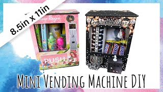 How to Make a Mini Vending Machine Using Standard Printer 85 x11 Canva and Photoshop Instructions [upl. by Kjersti534]