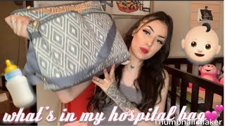 WHATS IN MY HOSPITAL amp DIAPER BAG  baby 1 [upl. by Ahsiem418]