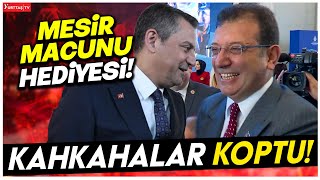 Özgür Özel Ekrem İmamoğlunu Ziyaret Etti Kahkaha Attıran Mesir Macunu Hediyesi [upl. by Enylekcaj997]