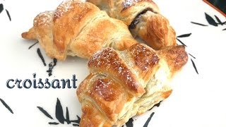 EASY HOMEMADE CROISSANT RECIPE  CHOCOLATE CROISSANT [upl. by Oirramed]