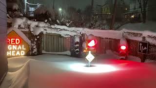 My Outdoor Traffic Lights During a Snowstorm [upl. by Aivatnuahs]