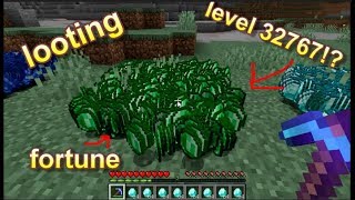 How to get fortunelooting enchantments level 32767max level in minecraft [upl. by Bainter]