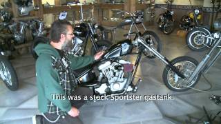 HarleyDavidson Sportster turns into a KICKASS Chopper [upl. by Kusin]